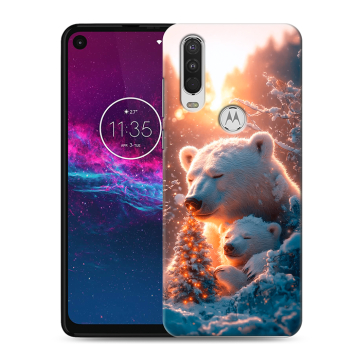 Силиконовый чехол на Motorola One Action с принтом Новый год