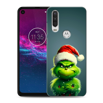 Силиконовый чехол на Motorola One Action с принтом Новый год