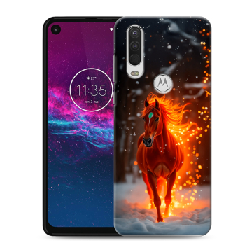 Силиконовый чехол на Motorola One Action с принтом Новый год
