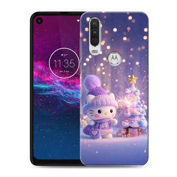 Силиконовый чехол на Motorola One Action с принтом Новый год