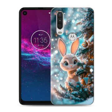 Силиконовый чехол на Motorola One Action с принтом Новый год