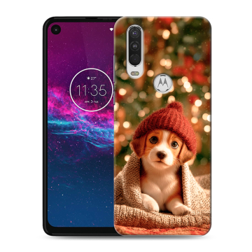 Силиконовый чехол на Motorola One Action с принтом Новый год