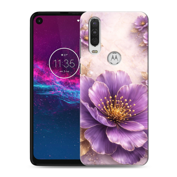 Силиконовый чехол на Motorola One Action с принтом женский