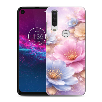 Силиконовый чехол на Motorola One Action с принтом женский