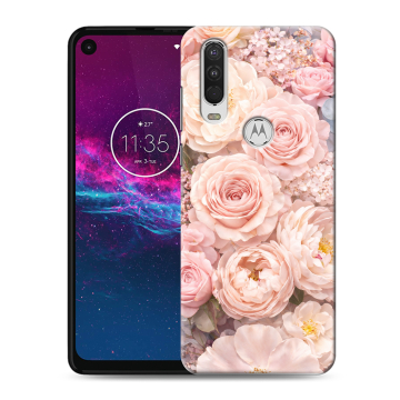 Силиконовый чехол на Motorola One Action с принтом женский