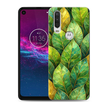 Силиконовый чехол на Motorola One Action с принтом женский