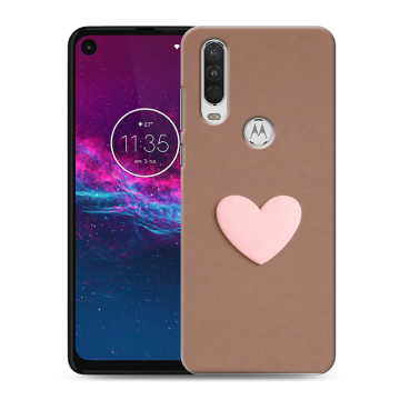 Силиконовый чехол на Motorola One Action с принтом женский