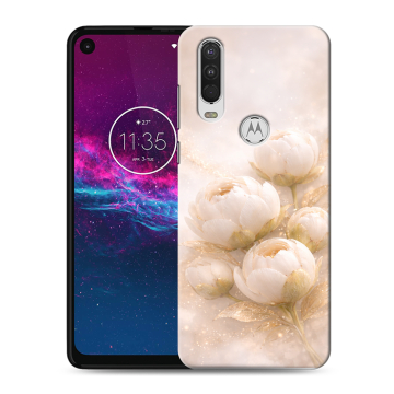 Силиконовый чехол на Motorola One Action с принтом женский