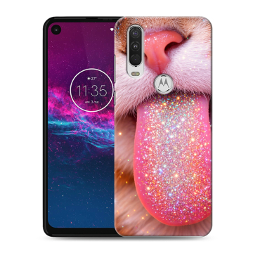 Силиконовый чехол на Motorola One Action с принтом для девочек
