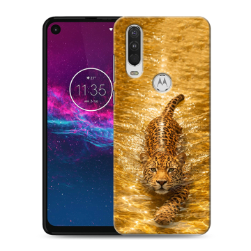 Силиконовый чехол на Motorola One Action с принтом женский