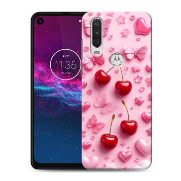 Силиконовый чехол на Motorola One Action с принтом для девочек