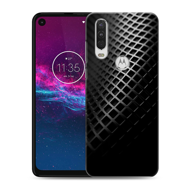 Силиконовый чехол на Motorola One Action с принтом Текстура металла Силиконовый чехол на Motorola One Action с принтом Текстура металла