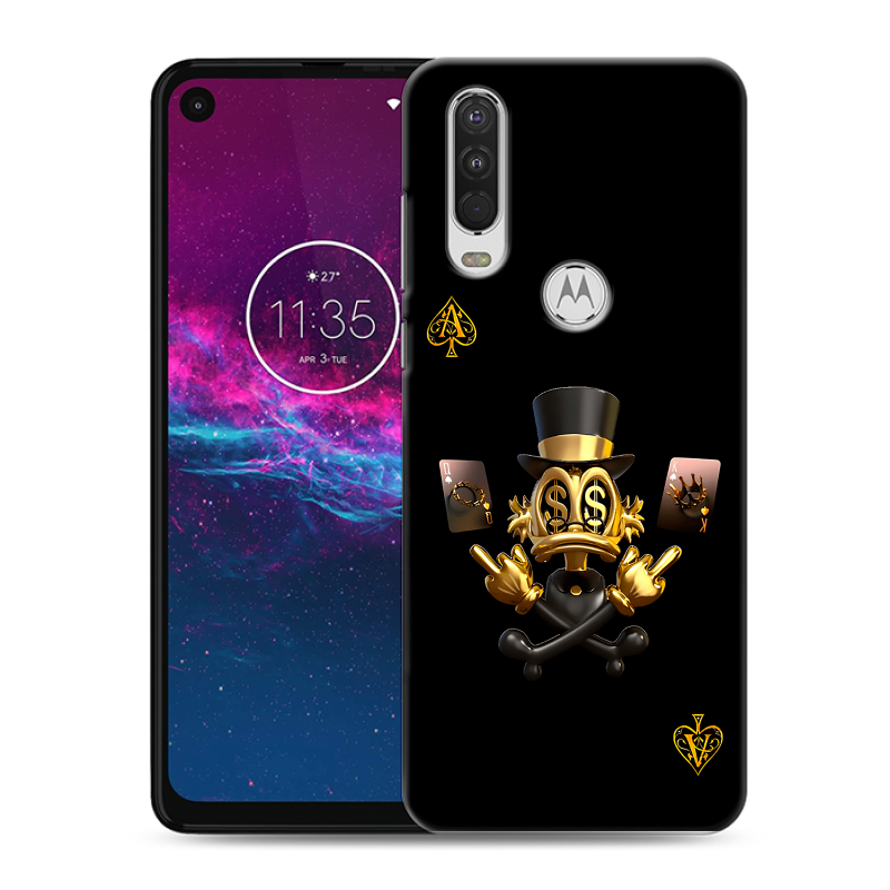 Силиконовый чехол на Motorola One Action с принтом Золотой скрудж макдак Силиконовый чехол на Motorola One Action с принтом Золотой скрудж макдак