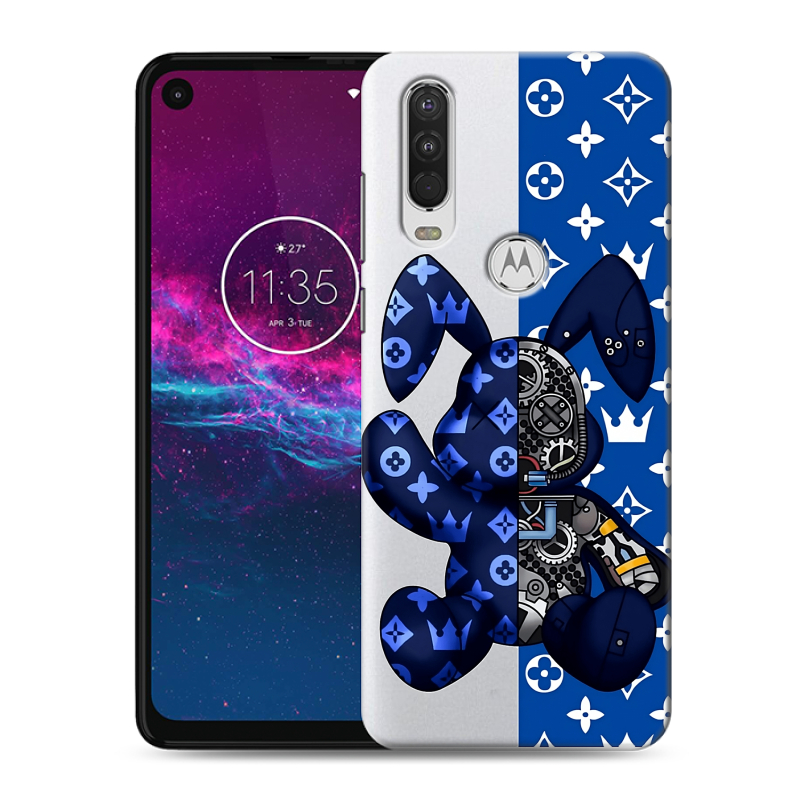 Силиконовый чехол на Motorola One Action с принтом Луи робот Силиконовый чехол на Motorola One Action с принтом Луи робот