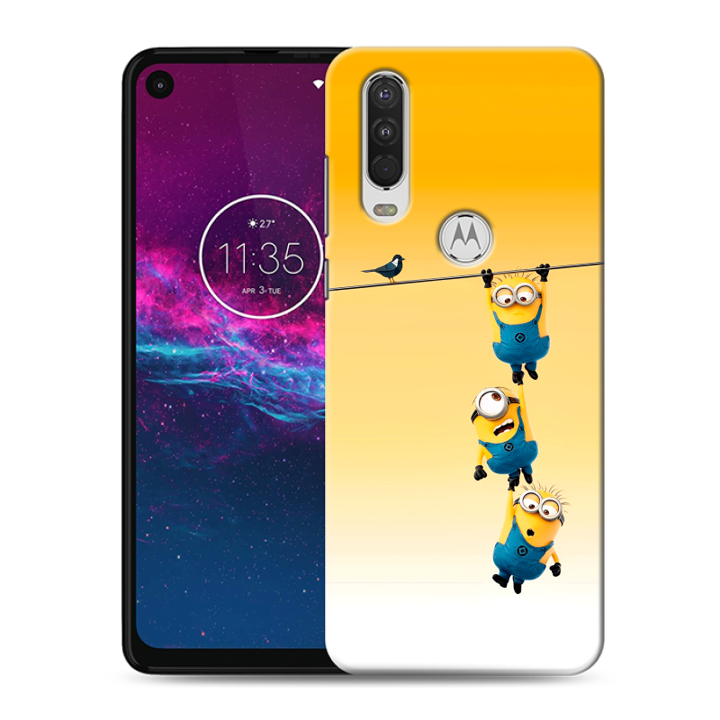 Силиконовый чехол на Motorola One Action с принтом Миньоны Силиконовый чехол на Motorola One Action с принтом Миньоны