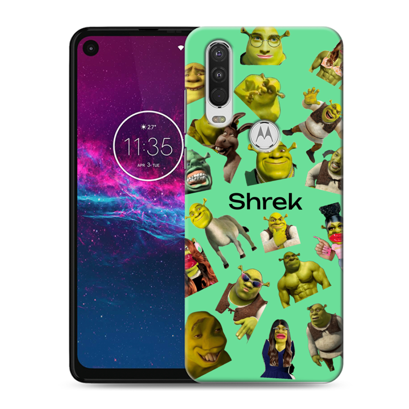 Силиконовый чехол на Motorola One Action с принтом Шрек Shrek Силиконовый чехол на Motorola One Action с принтом Шрек Shrek