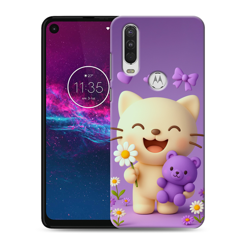Силиконовый чехол на Motorola One Action с принтом для девочек Силиконовый чехол на Motorola One Action с принтом для девочек