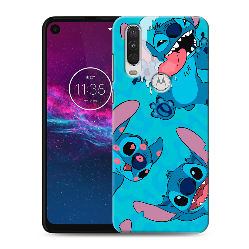 Силиконовый чехол на Motorola One Action с принтом Лило и Стич Силиконовый чехол на Motorola One Action с принтом Лило и Стич