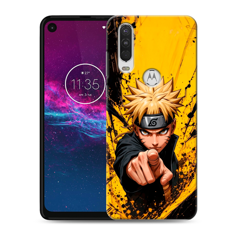 Силиконовый чехол на Motorola One Action с принтом Naruto Наруто Силиконовый чехол на Motorola One Action с принтом Naruto Наруто