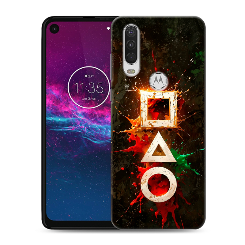 Силиконовый чехол на Motorola One Action с принтом Squid Game Игра кальмара Силиконовый чехол на Motorola One Action с принтом Squid Game Игра кальмара