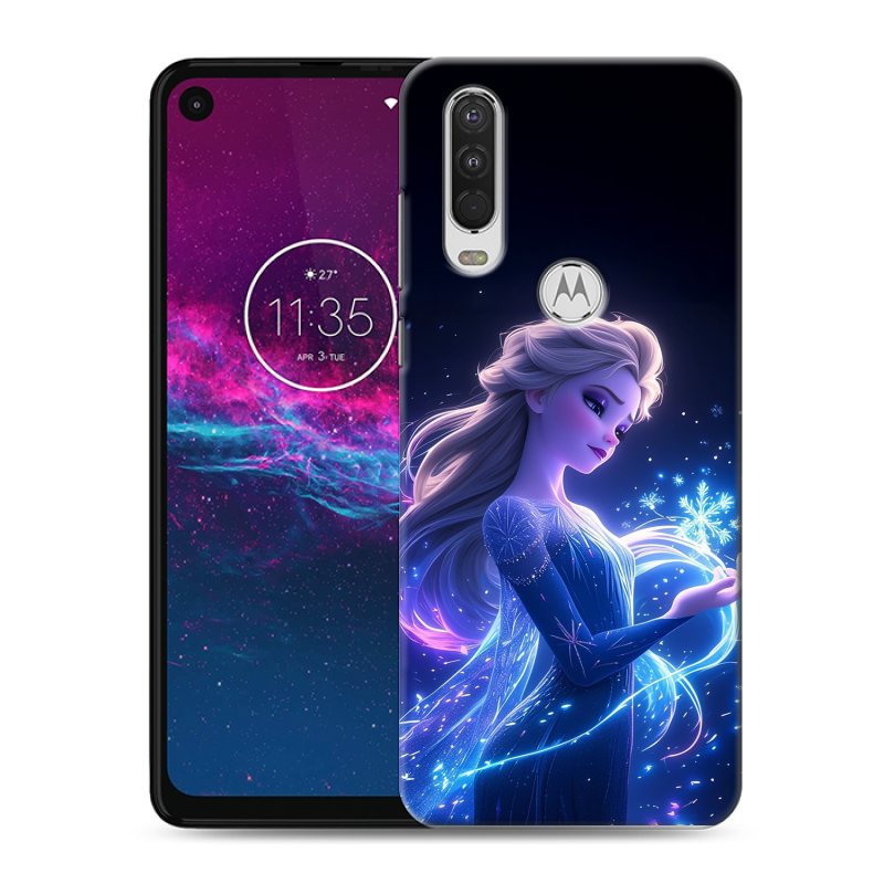 Силиконовый чехол на Motorola One Action с принтом Холодное сердце Frozen Силиконовый чехол на Motorola One Action с принтом Холодное сердце Frozen