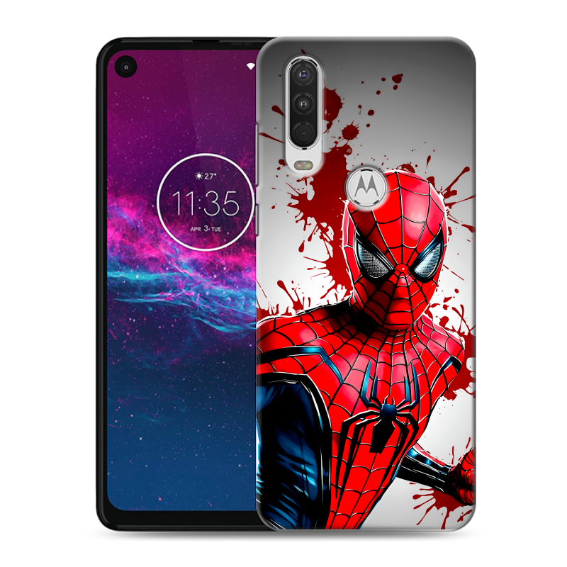 Силиконовый чехол на Motorola One Action с принтом Spiderman Человек паук Силиконовый чехол на Motorola One Action с принтом Spiderman Человек паук