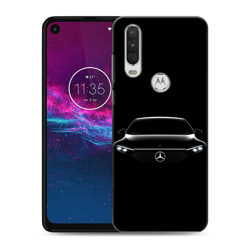 Силиконовый чехол на Motorola One Action с принтом Mercedes Мерседес Силиконовый чехол на Motorola One Action с принтом Mercedes Мерседес