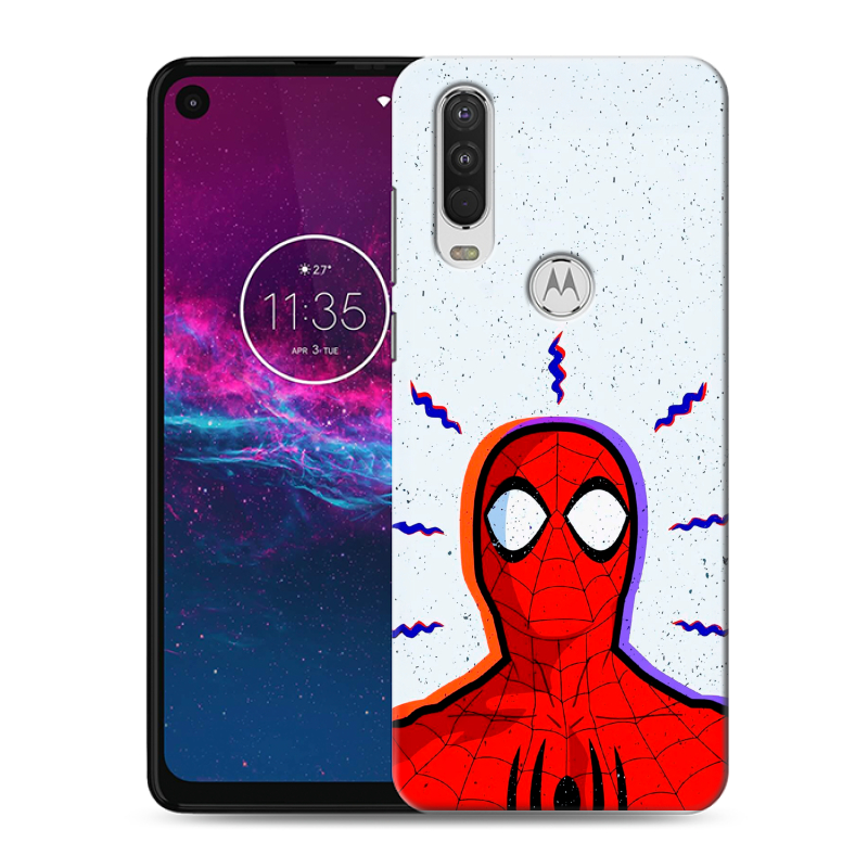 Силиконовый чехол на Motorola One Action с принтом Spiderman Человек паук Силиконовый чехол на Motorola One Action с принтом Spiderman Человек паук