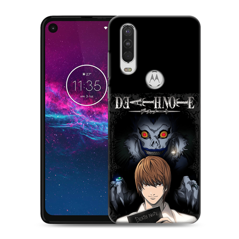 Силиконовый чехол на Motorola One Action с принтом Death note Тетрадь смерти Силиконовый чехол на Motorola One Action с принтом Death note Тетрадь смерти