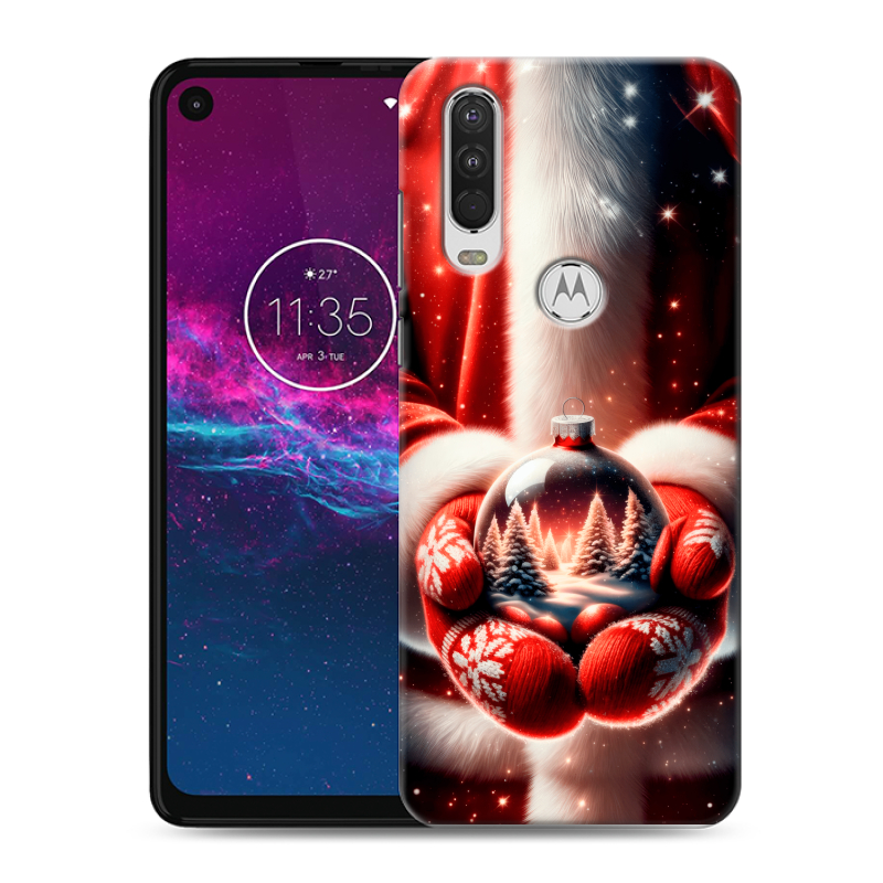 Силиконовый чехол на Motorola One Action с принтом Новый год Силиконовый чехол на Motorola One Action с принтом Новый год