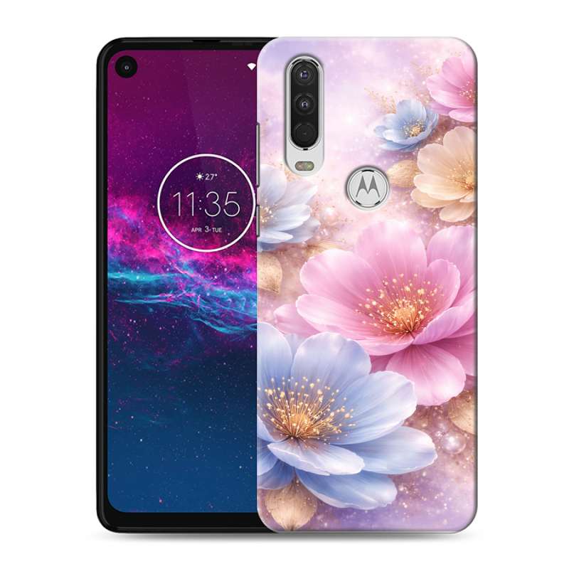 Силиконовый чехол на Motorola One Action с принтом женский Силиконовый чехол на Motorola One Action с принтом женский