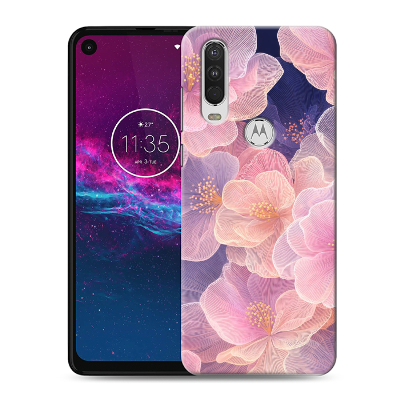 Силиконовый чехол на Motorola One Action с принтом женский Силиконовый чехол на Motorola One Action с принтом женский