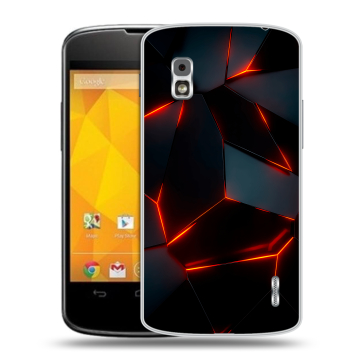 Пластиковый чехол на LG Google Nexus 4 с принтом Яркие абстракции Пластиковый чехол на LG Google Nexus 4 с принтом Яркие абстракции