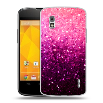 Пластиковый чехол на LG Google Nexus 4 с принтом Блестки