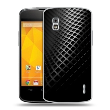Пластиковый чехол на LG Google Nexus 4 с принтом Текстура металла