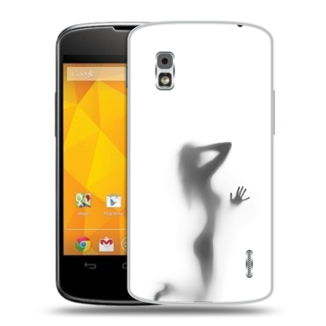 Пластиковый чехол на LG Google Nexus 4 с принтом Силуэт Пластиковый чехол на LG Google Nexus 4 с принтом Силуэт