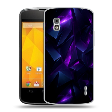 Пластиковый чехол на LG Google Nexus 4 с принтом Абстракиция Пластиковый чехол на LG Google Nexus 4 с принтом Абстракиция