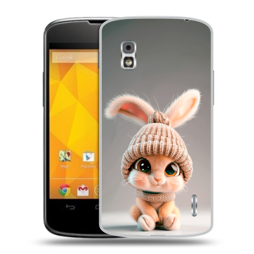 Пластиковый чехол на LG Google Nexus 4 с принтом Кролик