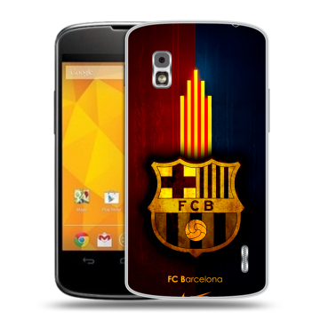 Пластиковый чехол на LG Google Nexus 4 с принтом Барселона Barcelona Пластиковый чехол на LG Google Nexus 4 с принтом Барселона Barcelona