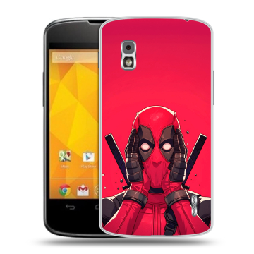 Пластиковый чехол на LG Google Nexus 4 с принтом Дедпул Deadpool Пластиковый чехол на LG Google Nexus 4 с принтом Дедпул Deadpool