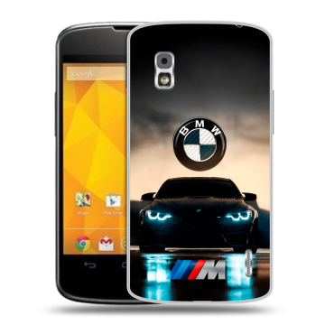 Пластиковый чехол на LG Google Nexus 4 с принтом БМВ BMW