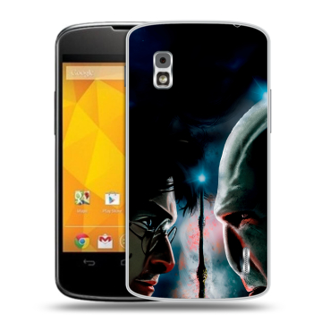 Пластиковый чехол на LG Google Nexus 4 с принтом Гарри Поттер Harry Potter
