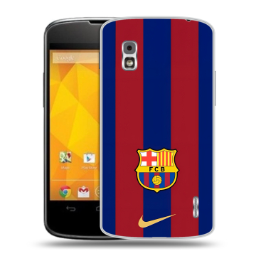 Пластиковый чехол на LG Google Nexus 4 с принтом Барселона Barcelona Пластиковый чехол на LG Google Nexus 4 с принтом Барселона Barcelona