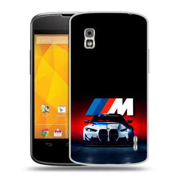 Пластиковый чехол на LG Google Nexus 4 с принтом БМВ BMW