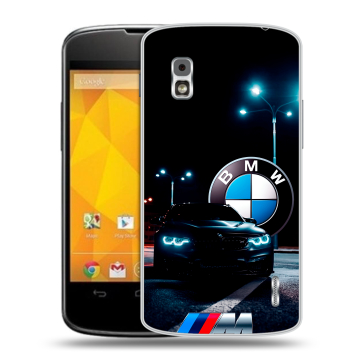 Пластиковый чехол на LG Google Nexus 4 с принтом БМВ BMW