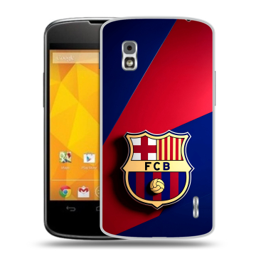 Пластиковый чехол на LG Google Nexus 4 с принтом Барселона Barcelona Пластиковый чехол на LG Google Nexus 4 с принтом Барселона Barcelona