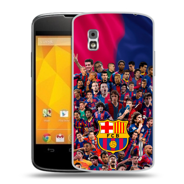 Пластиковый чехол на LG Google Nexus 4 с принтом Барселона Barcelona Пластиковый чехол на LG Google Nexus 4 с принтом Барселона Barcelona
