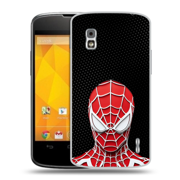 Пластиковый чехол на LG Google Nexus 4 с принтом человек паук spiderman Пластиковый чехол на LG Google Nexus 4 с принтом человек паук spiderman