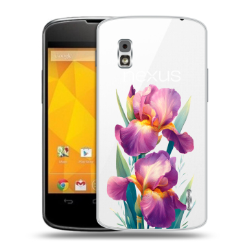 Пластиковый чехол на LG Google Nexus 4 с принтом Цветы орхидеи