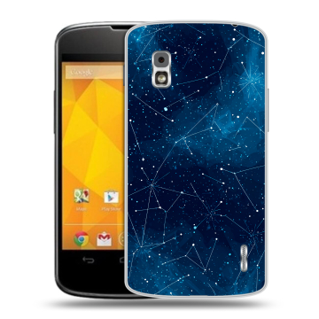 Пластиковый чехол на LG Google Nexus 4 с принтом Космос звезды